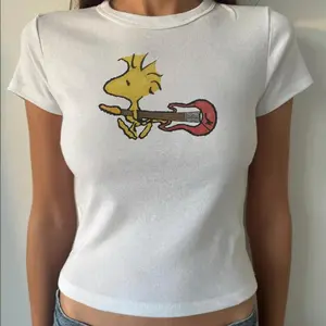 Vintage Cartoon Guitar Baby Baby Tee – Y2K Retro Aesthetic Tee