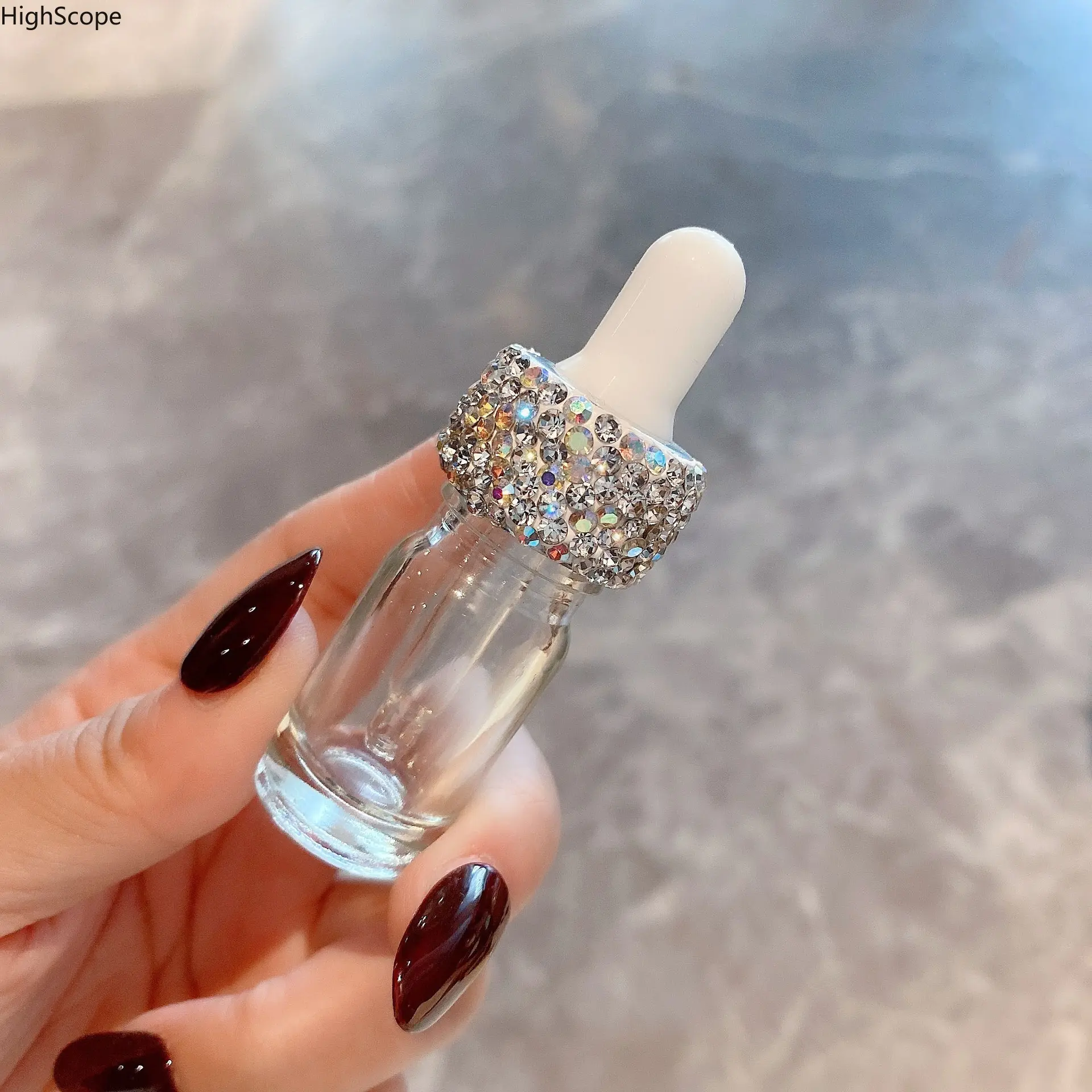 Rhinestone Glass Dropper Storage Bottle - Portable, Refillable Dispenser for Perfume, Essential Oils for Sports & Indoor Recreation Use, Storage Bottles, Compact, Reusable