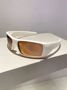 Wraparound Sports Sunglasses, Uv400 Protection, Men's Reflective Lens Glasses, Cycling Windproof Sunwear, Outdoor Activity Eyewear