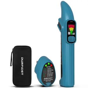 DURFICST Circuit Breaker Finder with GFCI Outlet Tester, 90-135V NCV Electrical Circuit Tracer Tool with LCD Display & Buzzer Alarm for Home/Workshop, Includes Carrying Case