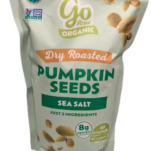 Go Raw Organic Dry Roasted Pumpkin Seeds with Sea Salt 8g Protein