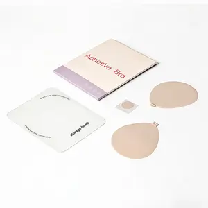 Women's 3D Transforming Sticky Bra Flat to Cup Travel Friendly Push Up Adhesive Bra Quick Dry Front Buckle Strapless Bra