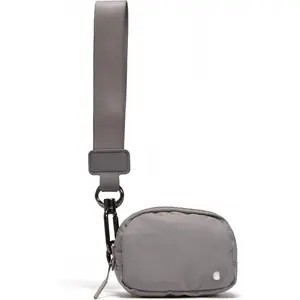 Wrist Strap & Mini RFID Blocking Wallet Combo – Stylish, Compact, and Versatile Accessory Set - Light Grey