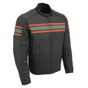 Milwaukee Leather Men’s CE Armored All-Season Motorcycle Jacket – Impact Protection Textile Racer Design