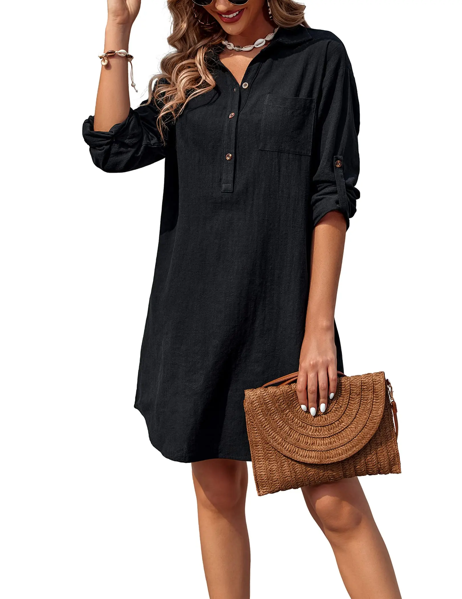 Zeagoo Women Summer Dress Cotton Linen Shirt Dress Button Down Tunic Dress Beach Cover Up Dress - TikTok Shop Zeagoo Women Summer Dress Cotton Linen Shirt Dress Button Down Tunic Dress Beach Cover Up Dress - TikTok Shop