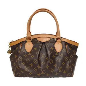 Pre-owned Louis Vuitton Canvas Clutches & Wristlets Tivoli PM in Monogram with Natural Cowhide Leather Trim and Gold Tone Hardware
