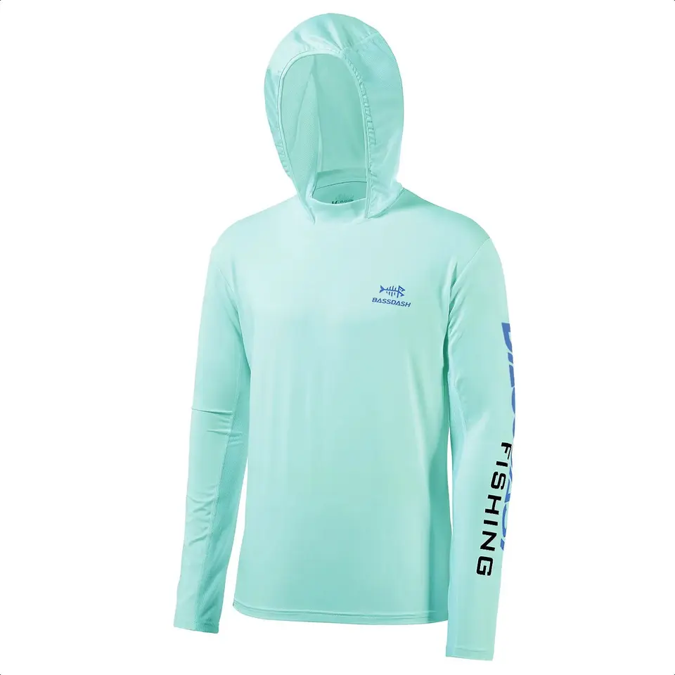 Bassdash Sporty Sports Top Hoodie - UPF 50+ Lightweight, Loose-Fit Hooded Sweatshirt for Outdoor Activities, Sporty Sports Tops