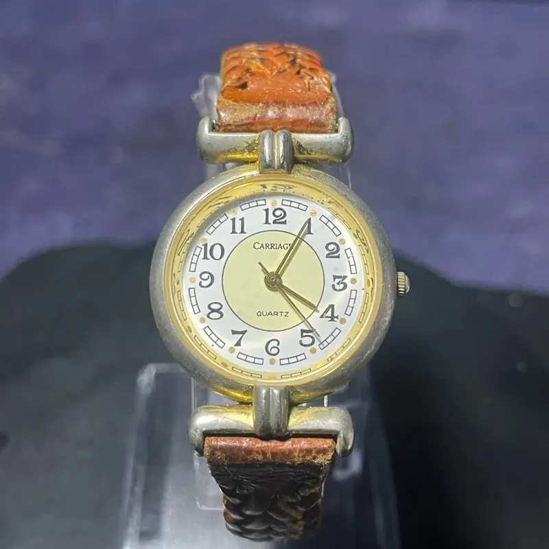 Women's Carriage by Timex Vintage Two Tone Braided Leather Watch