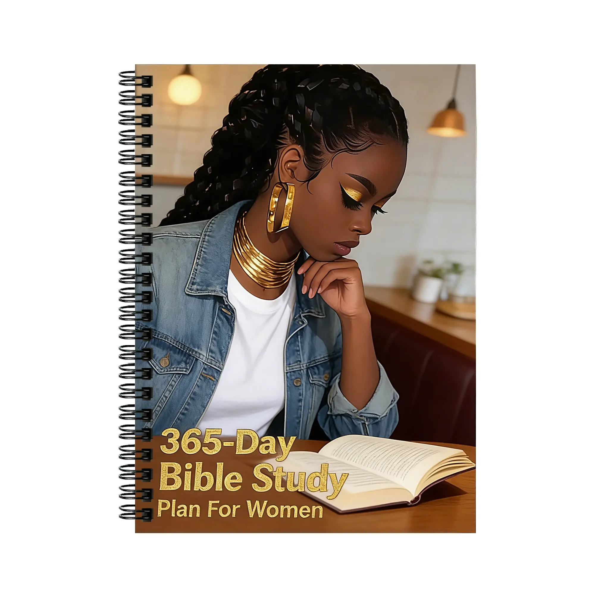 365-Day Bible Study Plan for Women, Spiral Notebook for Spiritual Growth, Inspirational Faith Journal, Daily Devotional Planner, Guided Journal, Reflection Journal, Encouragement Journal