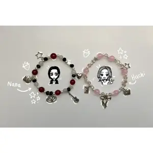 Nana and Hachi matching beaded bracelets, gift idea, coquette, bff, cute, jewelry