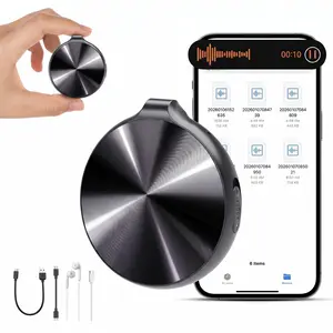 Magnetic voice recorder, one-click activation, high-definition noise reduction, long battery life, wireless and portable intelligent digital recorder