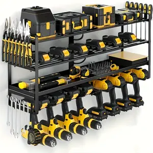Heavy Duty Metal Tool Storage Rack Wall Mounted for Garage Electric Power Tools Organizer Garage Storage Solutions Gifts for Men Boyfriends Husbands