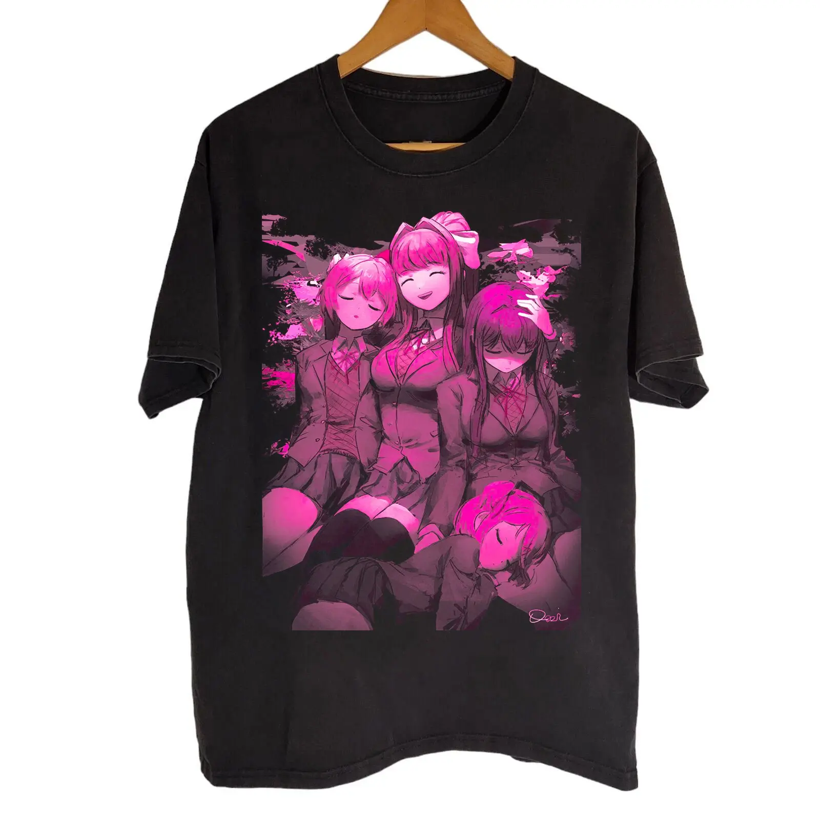 Doki Doki Literature Club Pixel Glitch Graphic T Shirt Gift For Fans Indie Game Tee