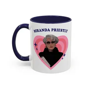 Miranda Priestly Accent Coffee Mug (11, 15oz), Miranda Priestly colorful mug, Meryl Streep - Miranda Priestly Mug