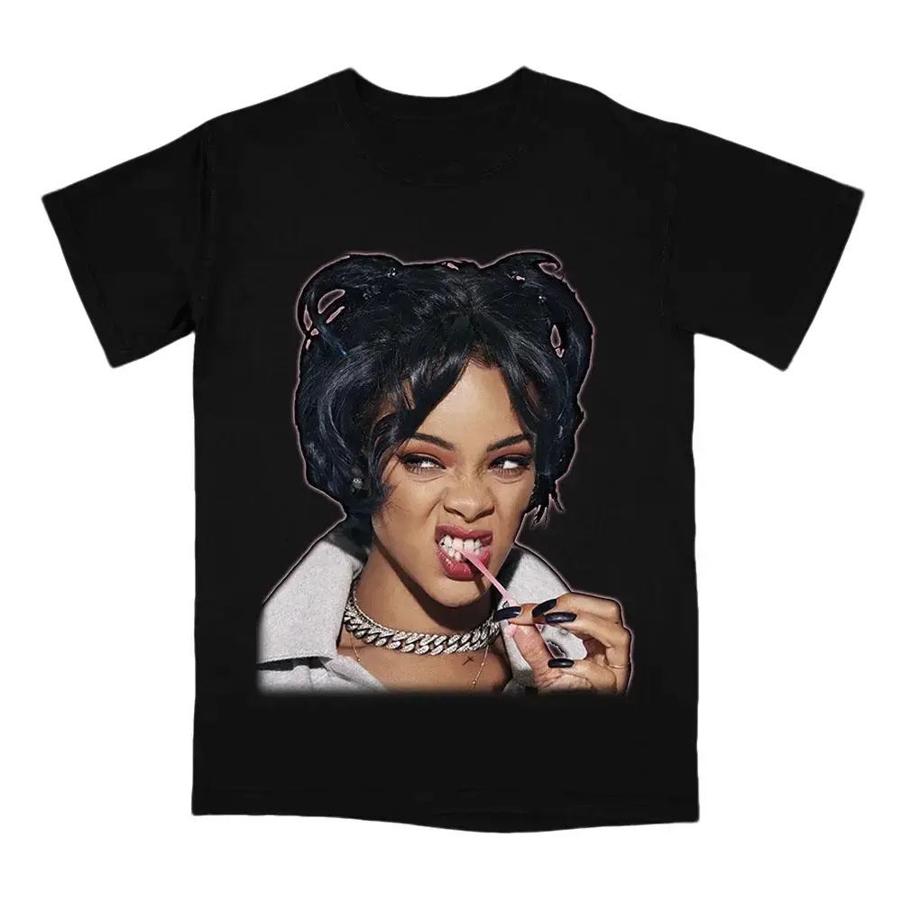 Rihanna Big Face Graphich Unisex T- Shirts - TikTok Shop