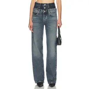 AGOLDE Elson High Rise Loose Jeans in Pendulum & Portrait