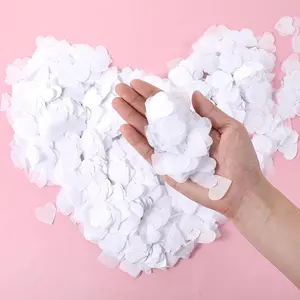 8000 count White Heart Confetti, White Confetti Wedding, Wedding Confettis for Anniversary, Birthday, Graduation, Weddings, Bridal Shower &  Shower Parties Decorations