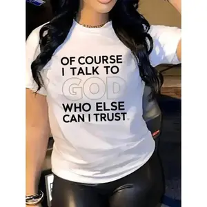 Sacred Confidence Top - 'Who Else Can I Trust?’ A Bold Declaration of Divine Friendship for Everyday Wear,Personalized short-sleeved T-shirt for casual daily wear, sporty and casual style, soft and comfortable.