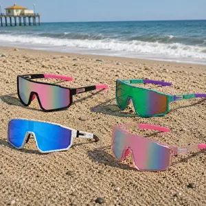 Men's Oversized Tinted Lens Sunglasses - Unisex UV Protection Fashion Glasses, Outdoor Sports Accessory for Running, Golf