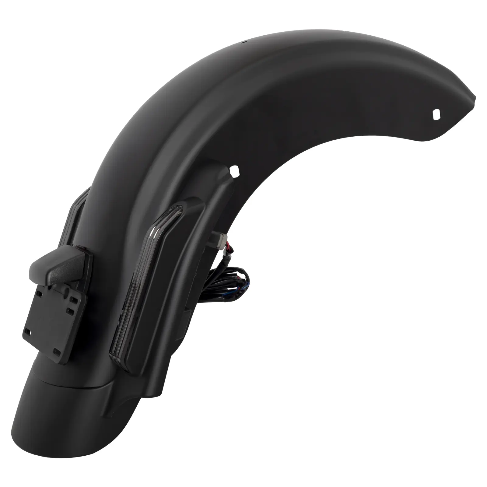 Denim Black Stretched Rear Fender System for Harley® Touring '14-'25