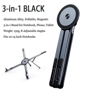 2026 New 3-in-1 Height Adjustable Magnetic Heat Dissipation Multi-Functional Stand for Smartphones & Tablets | phone holder. Suitable for Any Scene. Dashboard Non-Slip Phone Holder, Stable Bracket for All Smartphones