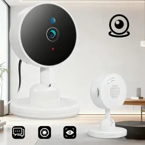 Intelligent WiFi Security Camera, Automatic Infrared Night Vision, 360° Rotation, AI Human Movement Detection, Two-way Audio, Pet/baby Monitor, Remote Real-time Monitoring Via App, Suitable for Security Cameras in Homes, Offices, Apartments, Garages