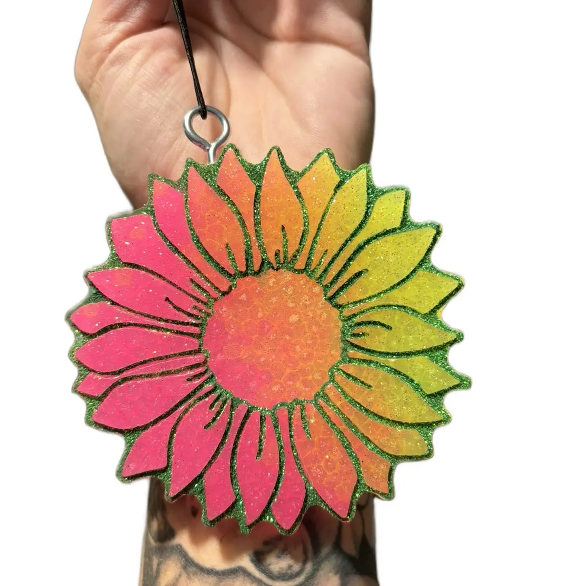 Sunflower Car Freshie - Sandalwood Scent for a Refreshing Ride