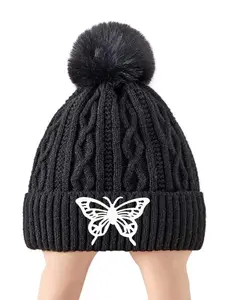 ：1 Piece Y2K Baddie Style Knit Beanie (Butterfly Design) – it’s warm and boosts crown volume. Baddie outings or retro disco nights
