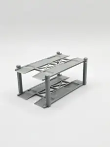 One 1:64 Diecast 2 Car Lift Gray (Cars Not Included)