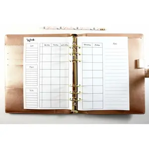 A5 Size Planner Weekly Lesson Inserts, Fits with Kate Spade A5, LV GM, Carpe Diem, Color Crush, Filofax (Planner Sold Separately)