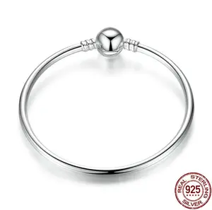 925 Sterling Silver Charm Bracelet Bangle