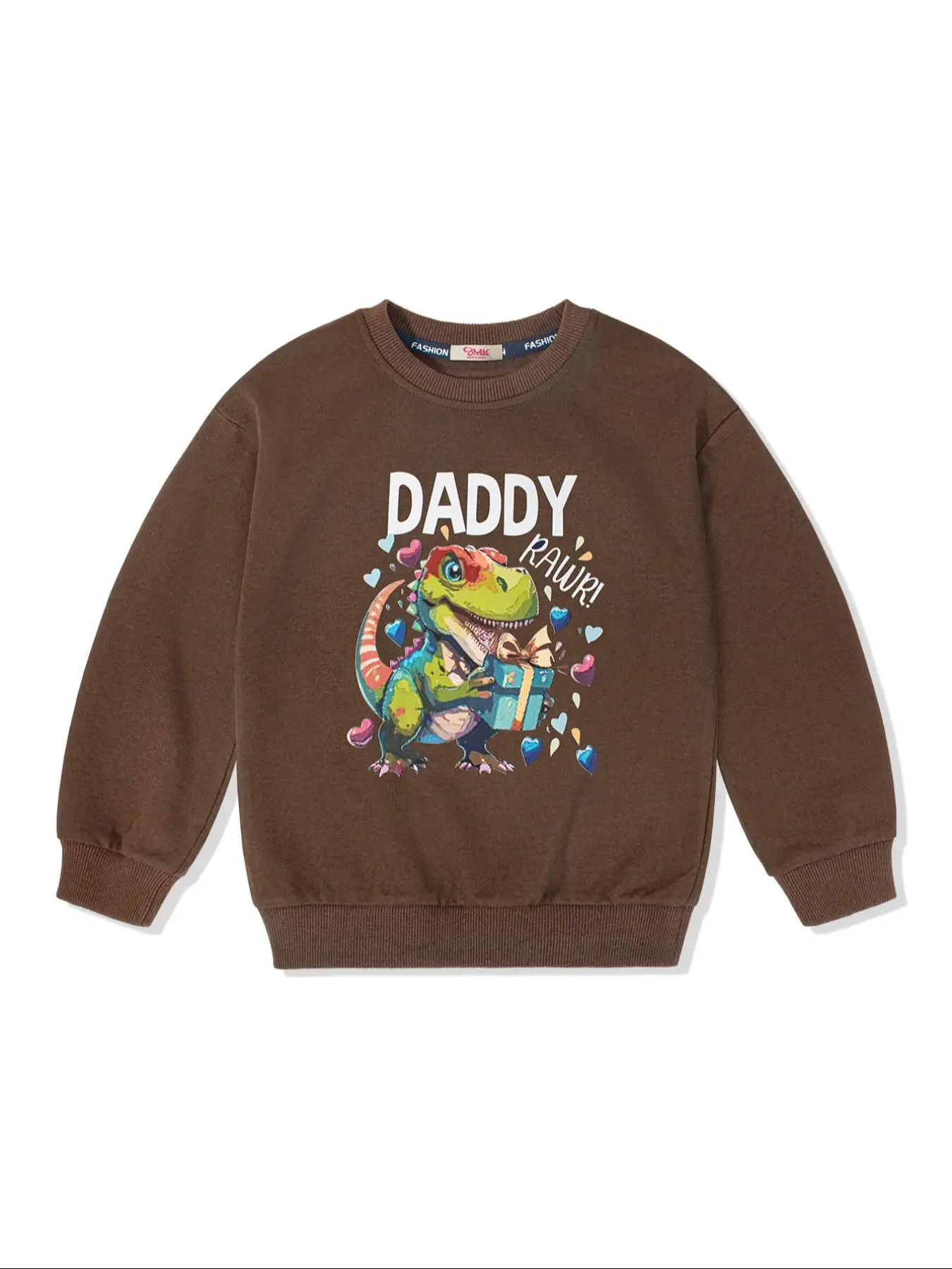 Toddler Boy's Dinosaur & Letter Print Round Neck Sweatshirt, Casual Long Sleeve Crew Neck Pullover for Daily Wear, Kids Clothing for All Seasons