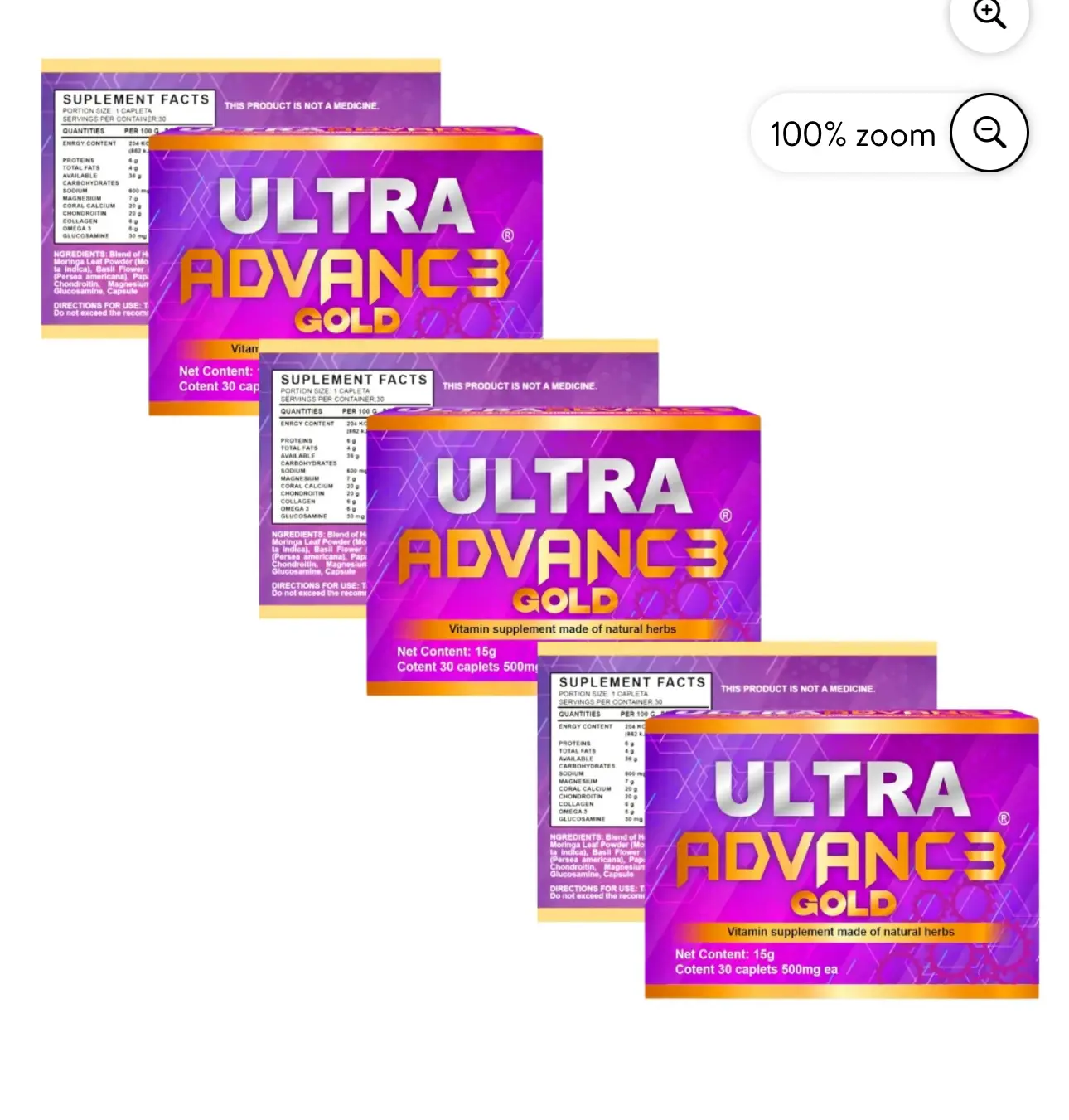 ULTRA ADVANCE 3 GOLD (30 CAPS EACH) 3 PACK