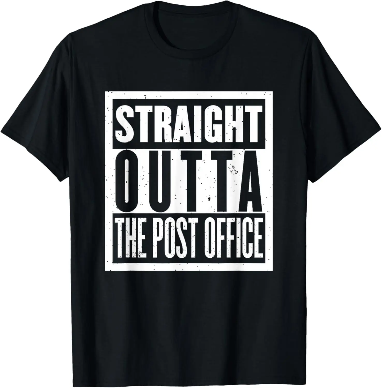 Casual Graphic Top for Women, Funny 'Straight Outta The Post Office' Short Sleeve Round Neck Streetwear Tee in Natural Cotton Fabric