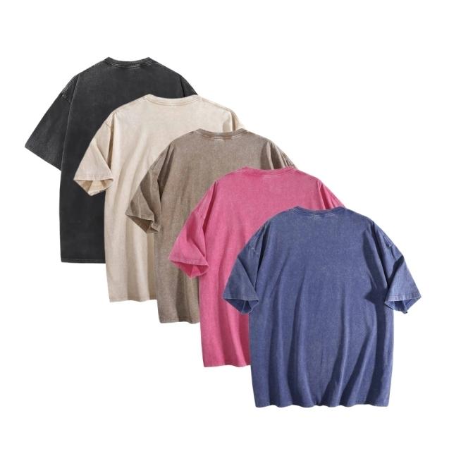 1-2 Pack Vintage Washed T-Shirts 100% Cotton Oversized Unisex Tees Retro Y2K Streetwear Casual Soft Breathable Summer Tops Viral TikTok Trendy Aesthetic Everyday Tee Premium Tagless Comfortable Value Bundle for Men Women Daily Wear