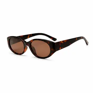 Tortoiseshell Oval Frame Eyewear Vintage Aesthetic Women 90s Style Trendy Photo Accessory