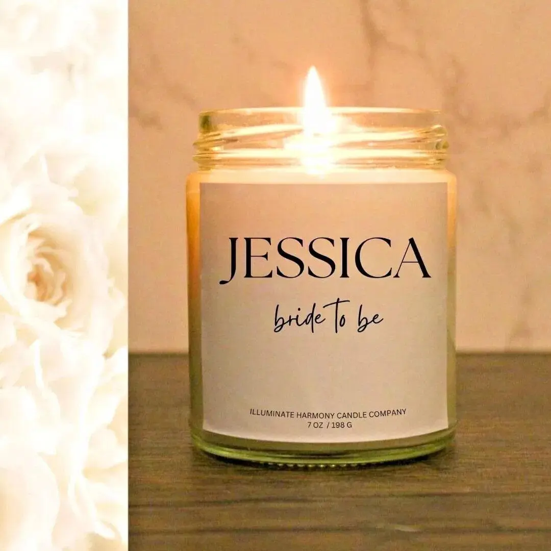 Personalized Bride To Be Candle | Bridal Shower Gift | Engaged Bride To Be Gift | Bridal Shower Gifts For Bride | Custom Bride To Be Gift