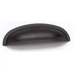 212 MAIN 3 in. Modern Nantucket Cup Pull - Strategic Brands 52066, Oil Rubbed Bronze Door Hardware