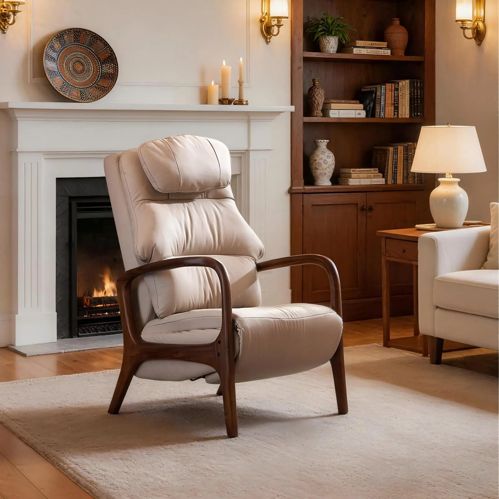 EMIAH M7 Smart Recliner Living Room Furniture - Single Seat Electric Recliner Chair for Big & Tall Adults, Ergonomic High Back Wood Frame, Recline Motor, Lumbar Support, Headrest, Footrest, Premium Durable Upholstery, Bedroom Use