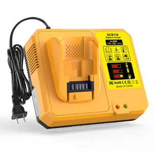 Amityke DCB118 Replacement Battery Charger, Compatible with Dewalt 12V 20V Max and Flexvolt 20V/60V DCB606 Battery, Fast Charger with USB and Type-C Port, with Fan cooling