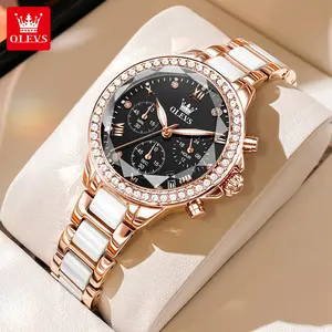 OLEVS Elegant Ladies Watch Official New Product Fashion Light Luxury Temperament Watch Waterproof Luminous High-End Quartz Watch 9999