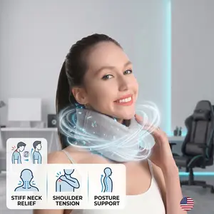 Ice Silk Neck Support Brace - Ergonomic Cervical Collar for Tech Neck Relief, Cooling & Breathable Posture Corrector for Office, Gaming, Travel