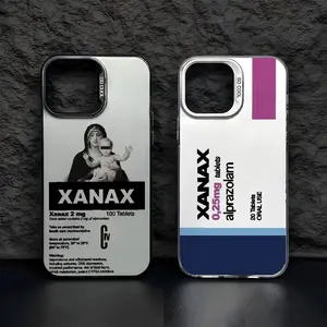 C-Chill Pill XANAXS Phone Case For IPhone 17 16 15 14 13 12 Pro Max Air Multicolor Matte Laser Metallic Aurora Funda