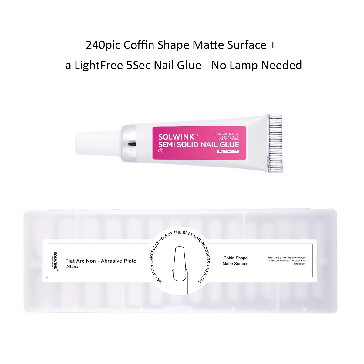 LightFree 5Sec Nail Glue+Coffin Matte Surface