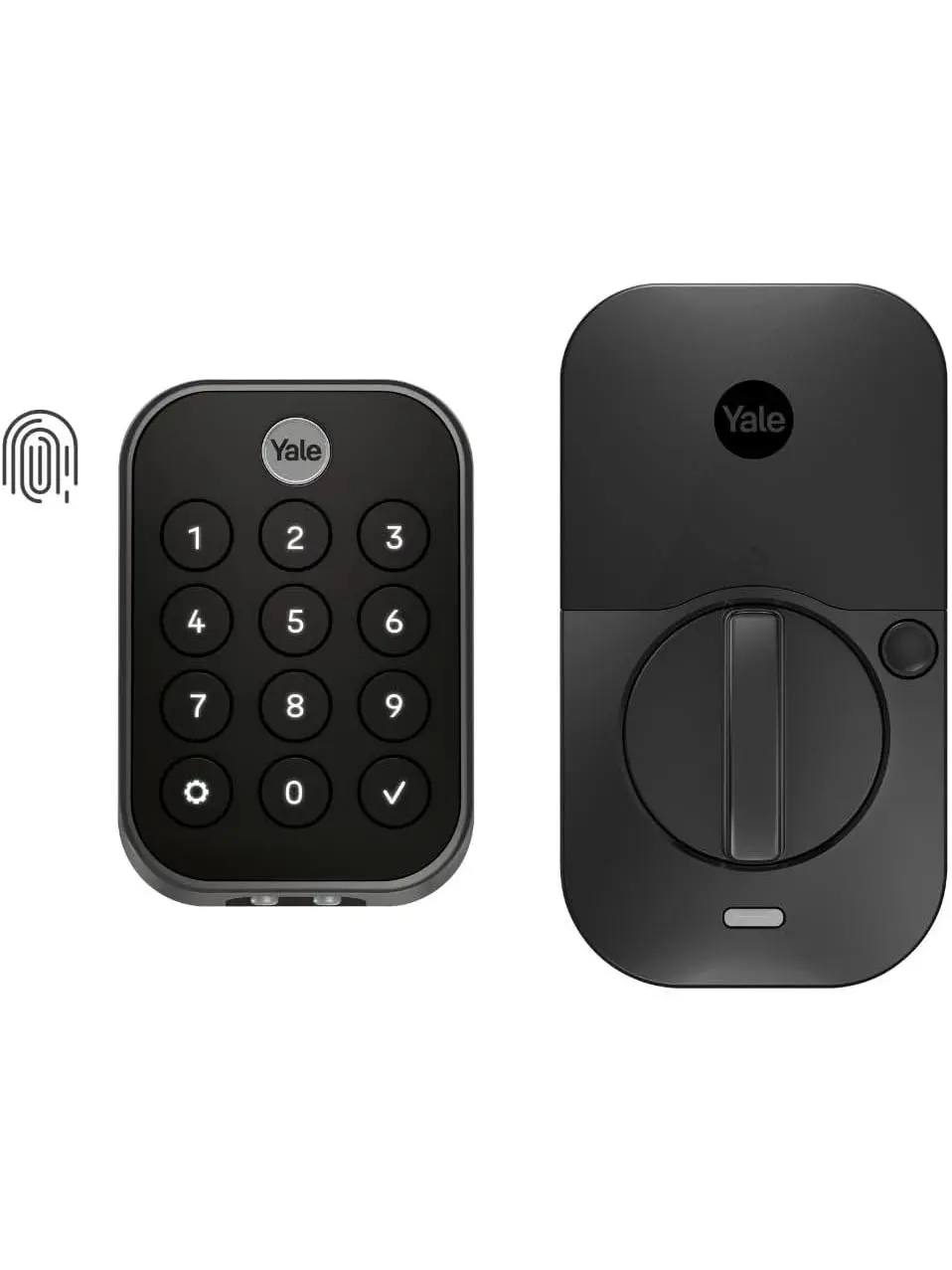 Yale YRD430FWF1BSP Assure Lock 2 Commercial Deadbolt Door Lock - Biometric Fingerprint Security, Keyless Entry Touchscreen Access, Wi-Fi, Bluetooth Smart Connectivity, Black Suede Powder Coated Finish for Mixed-Use Retail, Biometrics