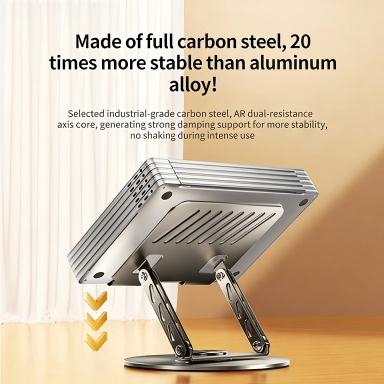 360° Rotatable Tablet Stand Adjustable Foldable Desktop Notebook Stand Holder for 10-17 Inch Laptop Tablet(Large)