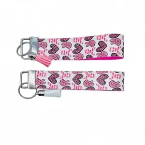 Breast Cancer awareness key fob wristlet