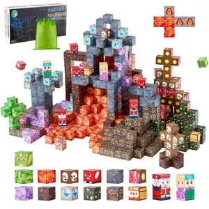 VEVOR Magnetic Blocks, 100 PCS Dark Castle Set, Magnetic Building Cubes for Kids, STEM Montessori Sensory Toys for Christmas Birthday Gift, Construction Stacking Toy for 3+ Years Old Boys GirlsVEVOR Super Brand Day