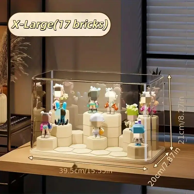 Transparent Collectible Display Case No Assembly Needed Ideal for Figures Dolls Mystery Boxes, Display Box, Figure Storage