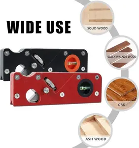 Adjustable Chamfer Plane with 4 Cutter Heads - Woodworking Edge Trimming Tool